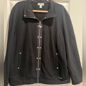 St. John Sport Black Zip-Up Jacket